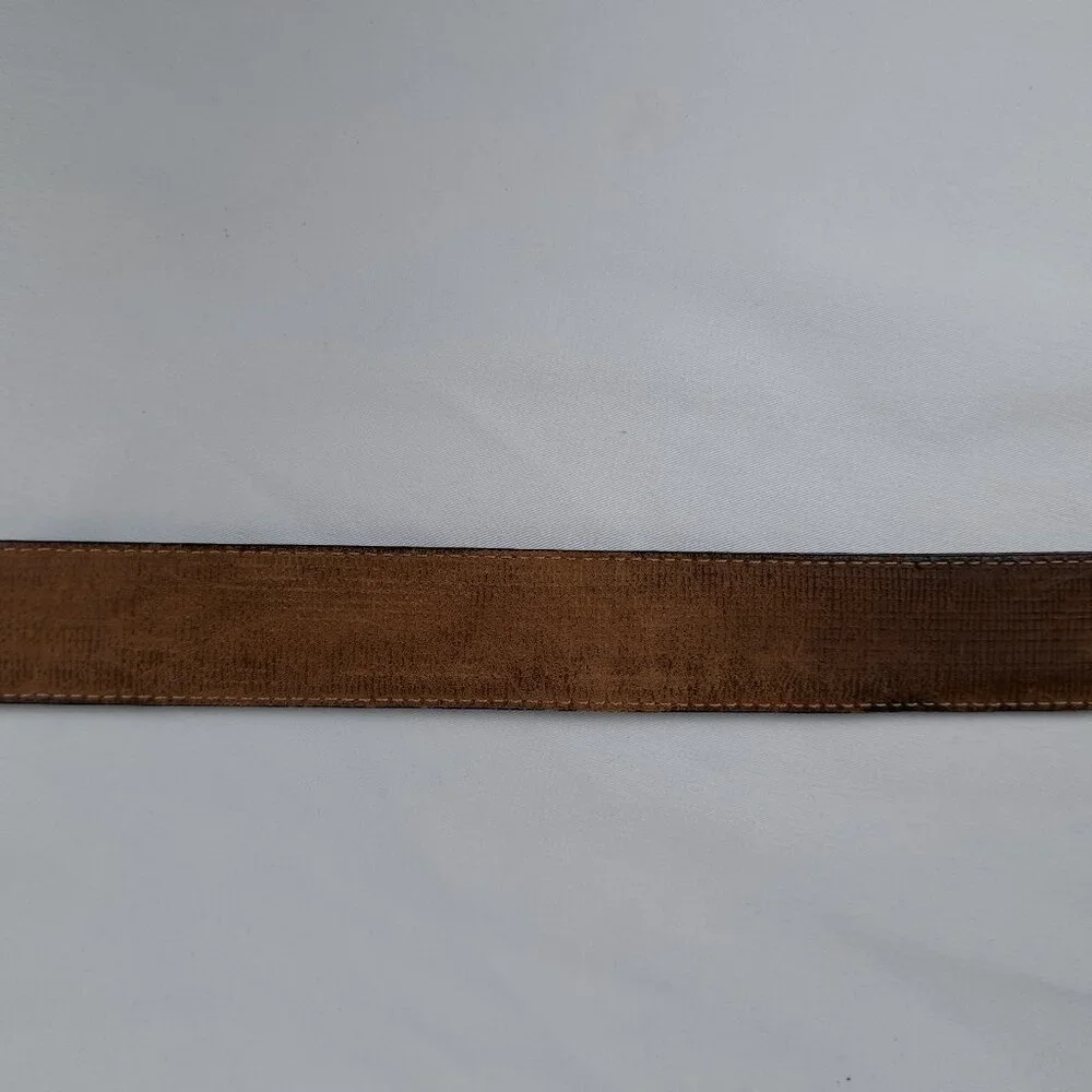 Tommy Bahama Leather & Woven Nylon Belt Size 38 Made in Spain - Picture 10 of 16